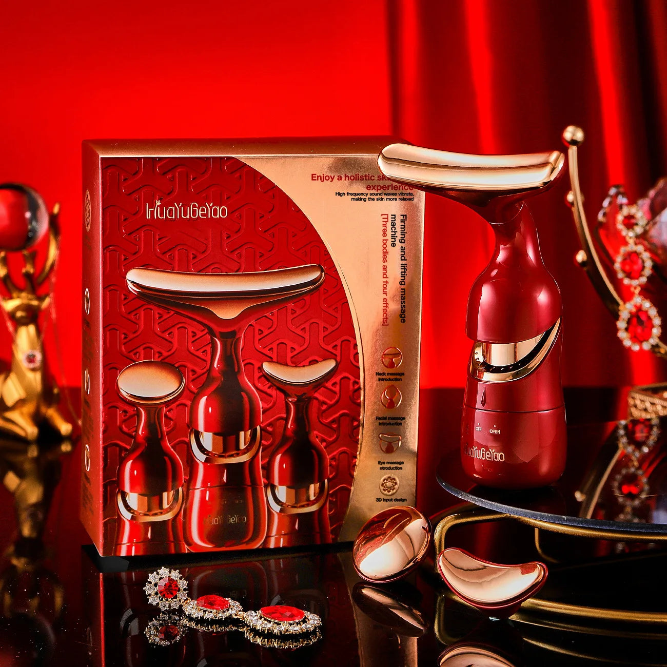 3 In 1 Facial Slimmer Neck ,Eye Massage & Face Lifting Device