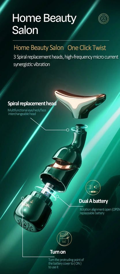 3 In 1 Facial Slimmer Neck ,Eye Massage & Face Lifting Device